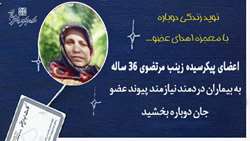 رویش جوانه های زندگی بر جان بیماران دردمند با اهدای اعضای پیکر مادری بخشنده از دیار سرکویر